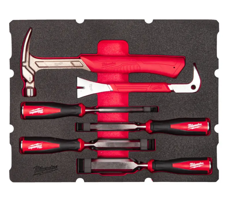 PACKOUT™ pěnová vložka s VDE nářadím pro práci se dřevem Milwaukee 4932493641 (Sada 6 dílů) (MI4932493641)